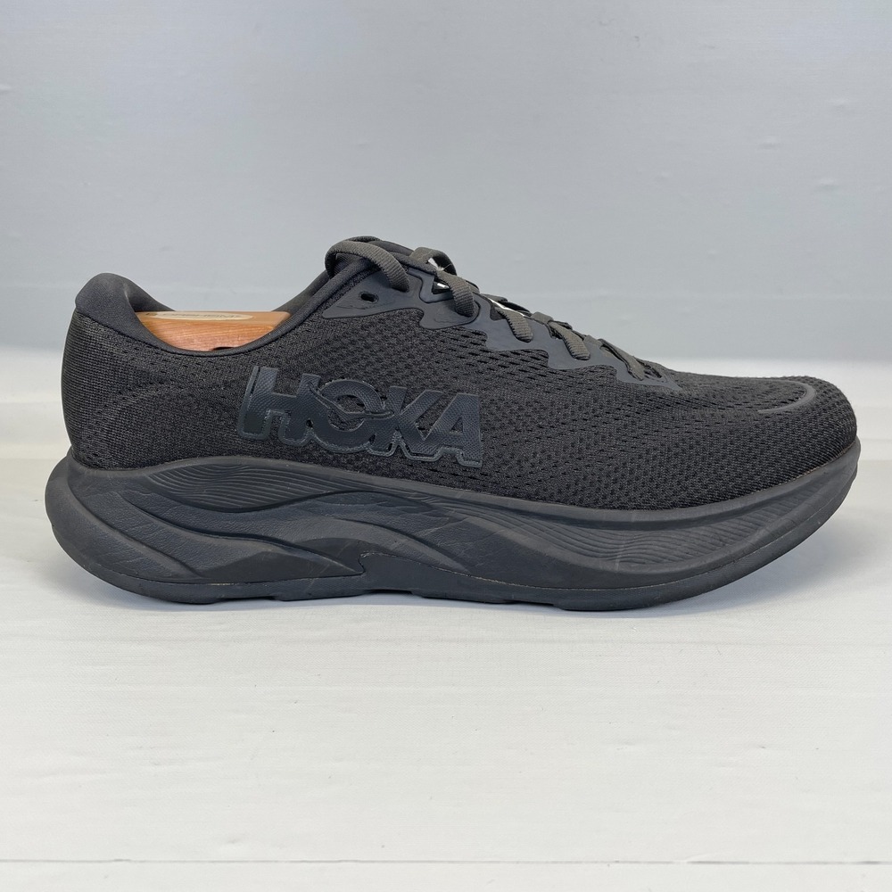 Hoka One One Rincon 4 Running Shoes Mens Size 11 D Black Mesh Athletic Sneakers - Picture 1 of 10